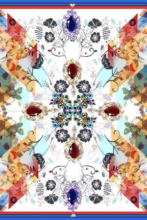 几何印花华亿平台图片