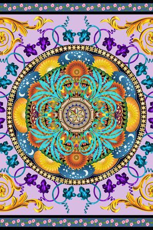 欧式印花华亿平台图片