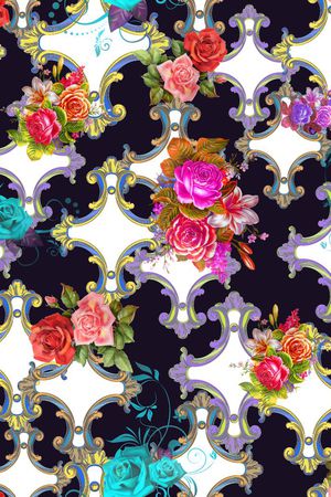 欧式印花华亿平台图片