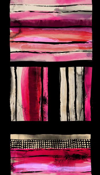 372739-水墨条纹艺术女装连衣裙旗袍VIP