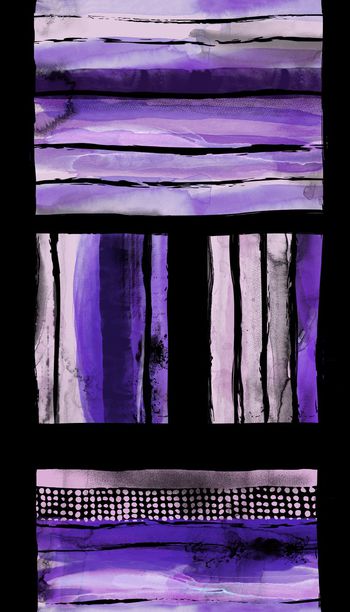 372741-水墨条纹艺术女装连衣裙旗袍VIP