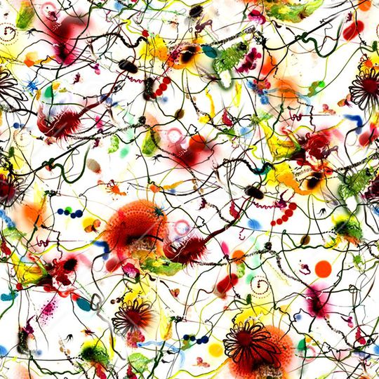 热带风情印花华亿平台图片