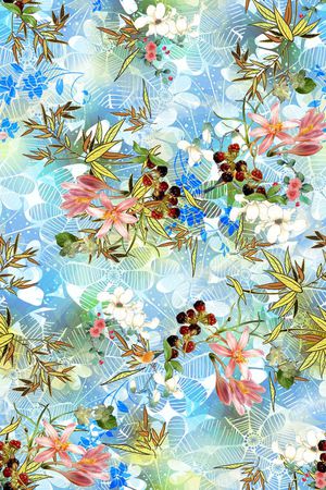 花卉印花华亿平台图片