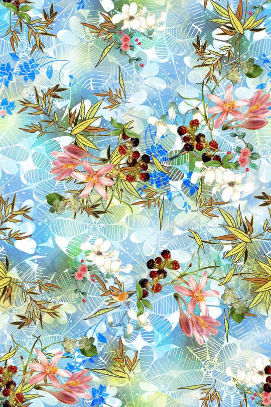 花卉印花华亿平台图片