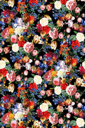 油画花印花华亿平台图片