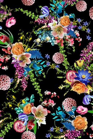 花卉印花华亿平台图片