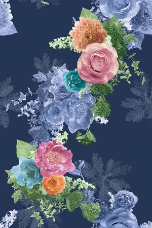 牡丹印花华亿平台图片