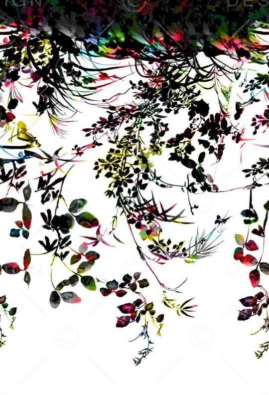 树叶印花华亿平台图片