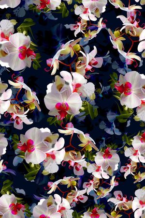 黑底花印花华亿平台图片