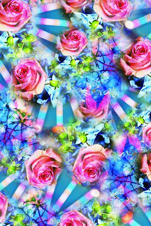 彩虹 花印花华亿平台图片