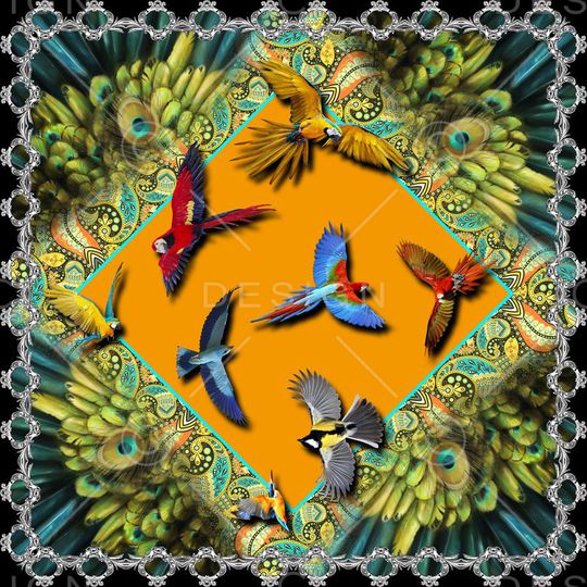 方巾印花华亿平台图片