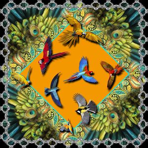 方巾印花华亿平台图片