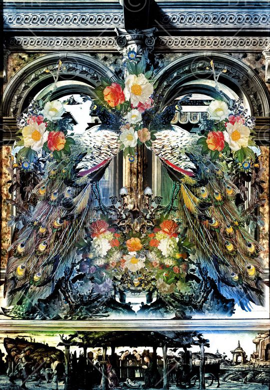 花鸟印花华亿平台图片