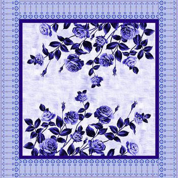 373543-复古欧式古典淑女风格玫瑰花花卉丝巾