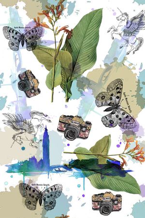 复古印花华亿平台图片