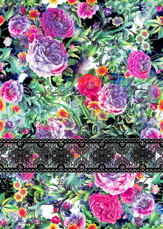 复古花卉印花华亿平台图片