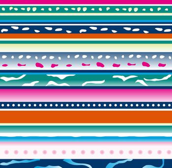 彩色条子印花华亿平台图片