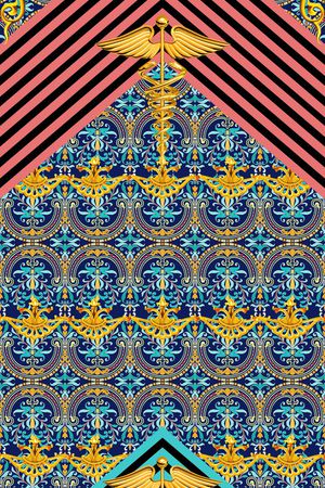 欧式印花华亿平台图片