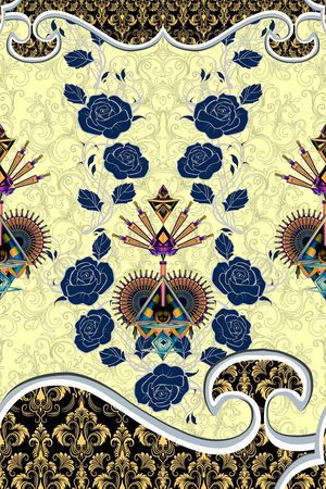 古典花纹印花华亿平台图片