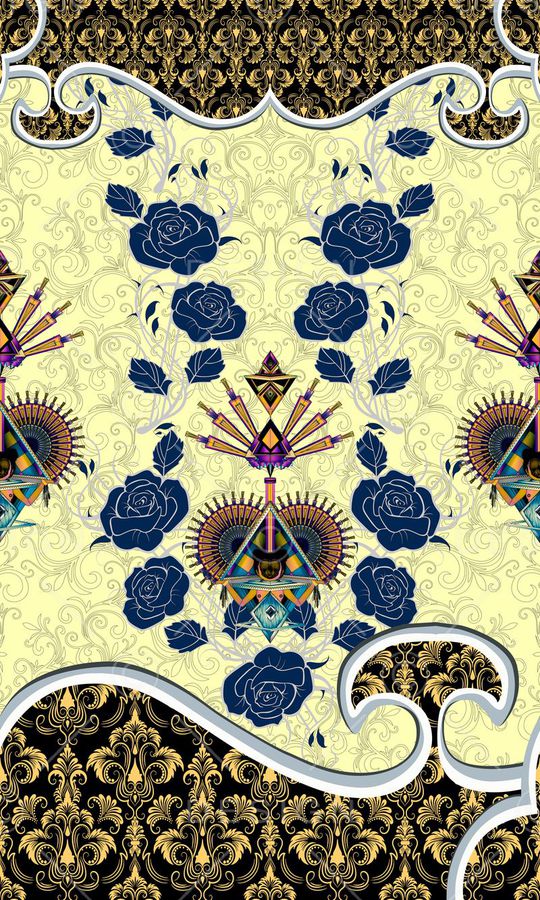 古典花纹印花华亿平台图片