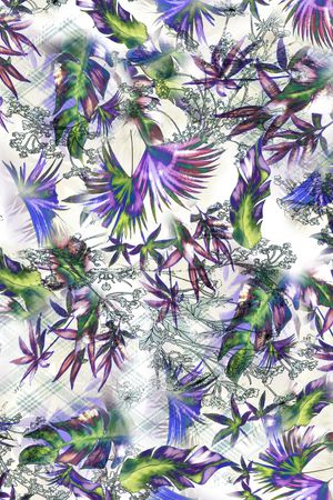 热带树叶印花华亿平台图片