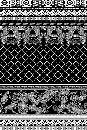 传统 两色 几何 定位印花华亿平台图片