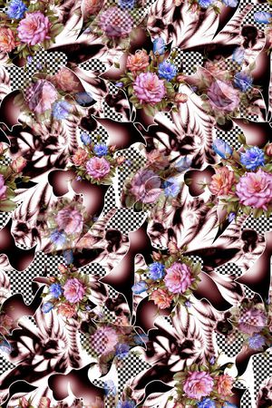 黑白格印花华亿平台图片