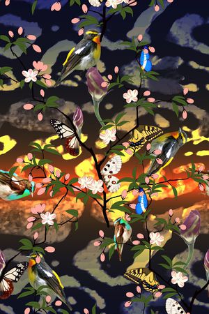 暗黑肌理印花华亿平台图片