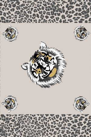 虎纹印花华亿平台图片