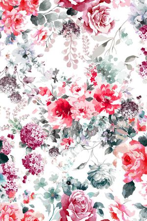 田园 水墨印花华亿平台图片