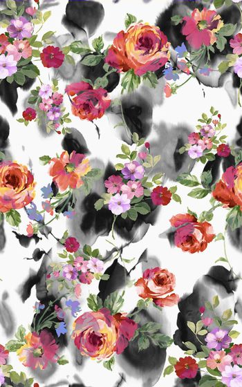 373972-中国风民族风水墨玫瑰豹点豹纹墨点笔