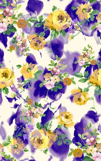 373973-中国风民族风水墨玫瑰豹点豹纹墨点笔