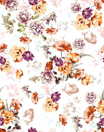 花卉印花华亿平台图片