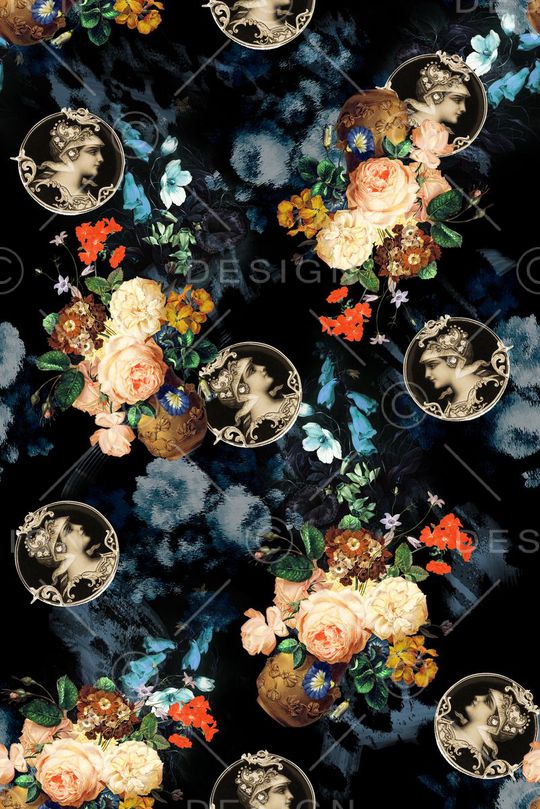 数码 油画 欧式 花卉印花华亿平台图片