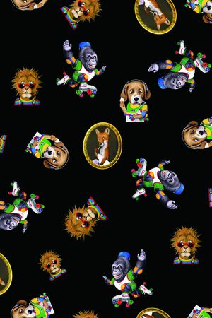 卡通印花华亿平台图片