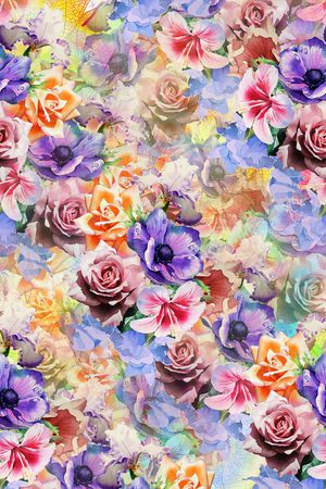 花卉印花华亿平台图片