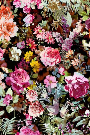 数码 水彩印花华亿平台图片