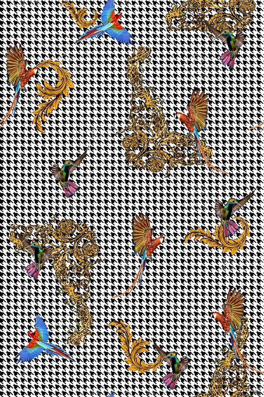 千鸟格印花华亿平台图片