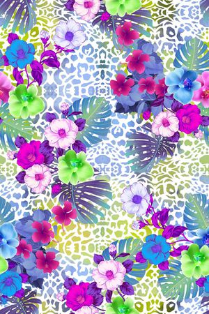 豹纹印花华亿平台图片