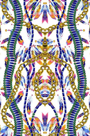 羽毛印花华亿平台图片