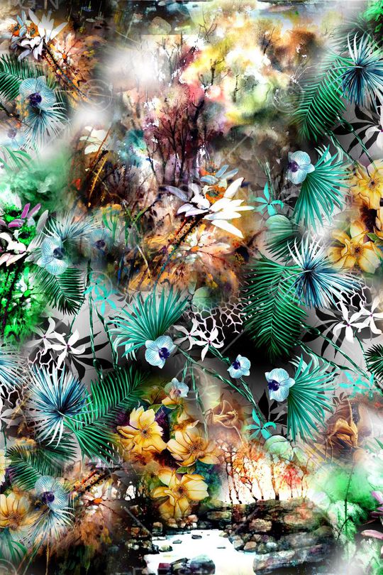 热带风印花华亿平台图片