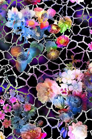 花卉印花华亿平台图片