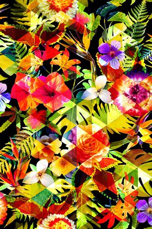 花卉印花华亿平台图片