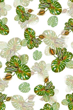 热带风情印花华亿平台图片