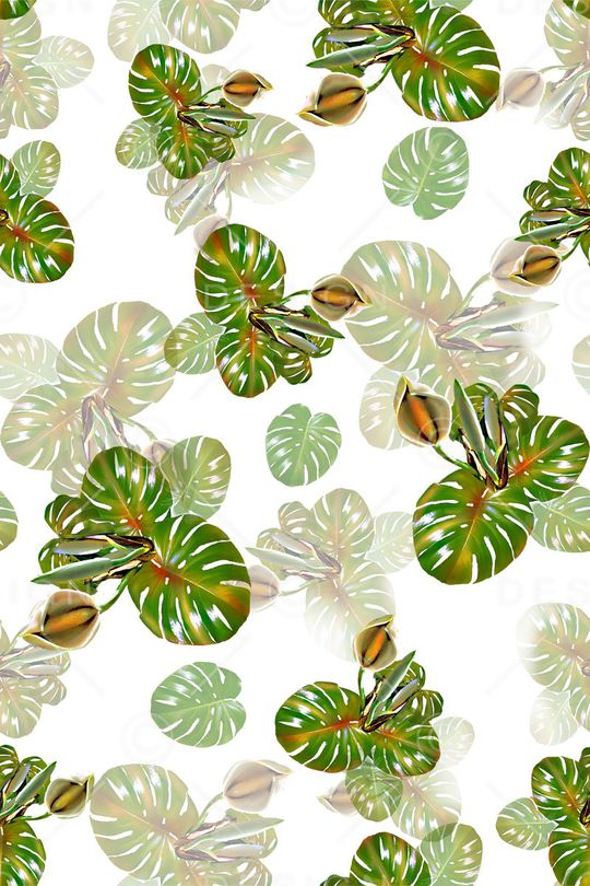 热带风情印花华亿平台图片