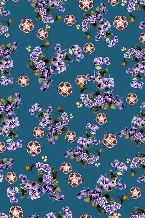 民族图案印花华亿平台图片