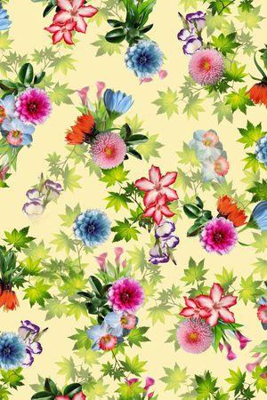 花卉印花华亿平台图片