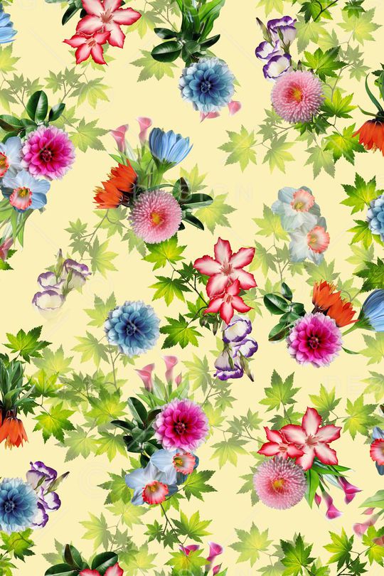 花卉印花华亿平台图片