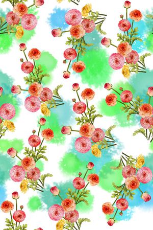 田园风印花华亿平台图片