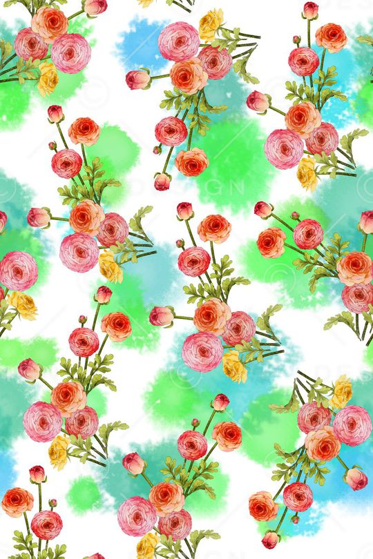 田园风印花华亿平台图片